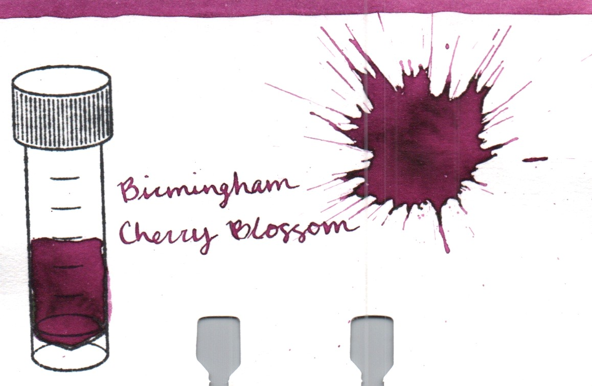 An ink swatch of Birmingham Pen Company – Cherry Blossom