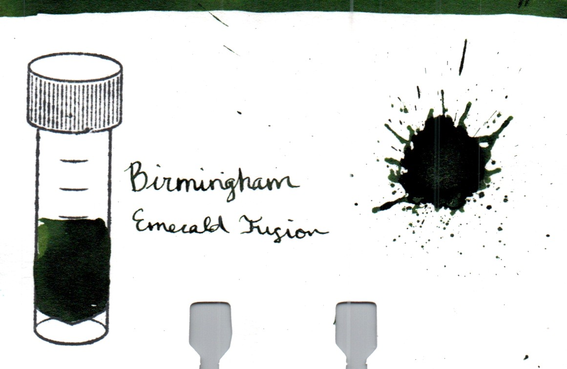 An ink swatch of Birmingham Pen Company – Emerald Fusion