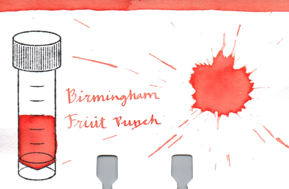An ink swatch of Birmingham Pen Company – Fruit Punch