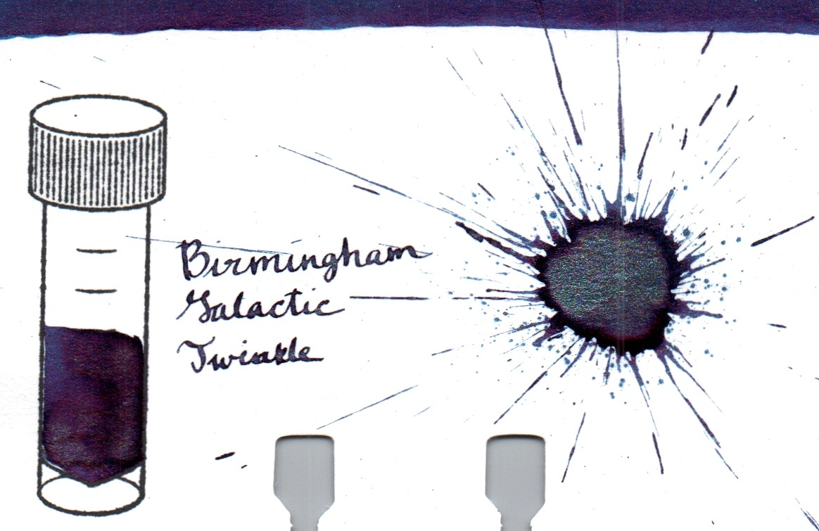 An ink swatch of Birmingham Pen Company – Galactic Twinkle