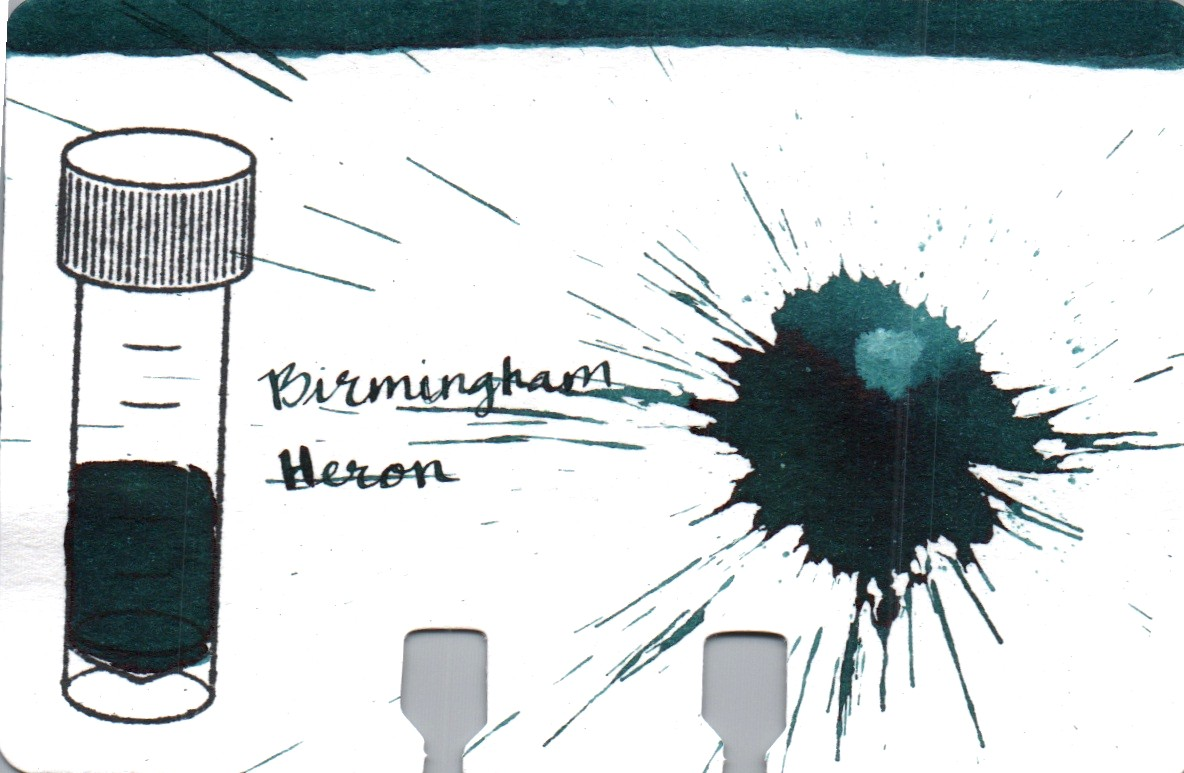 An ink swatch of Birmingham Pen Company – Heron