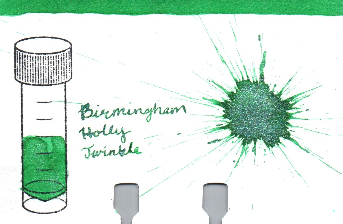 An ink swatch of Birmingham Pen Company – Holly Twinkle