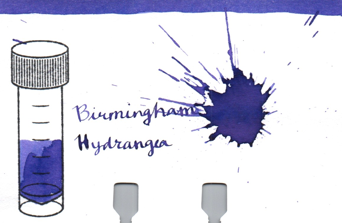 An ink swatch of Birmingham Pen Company – Hydrangea