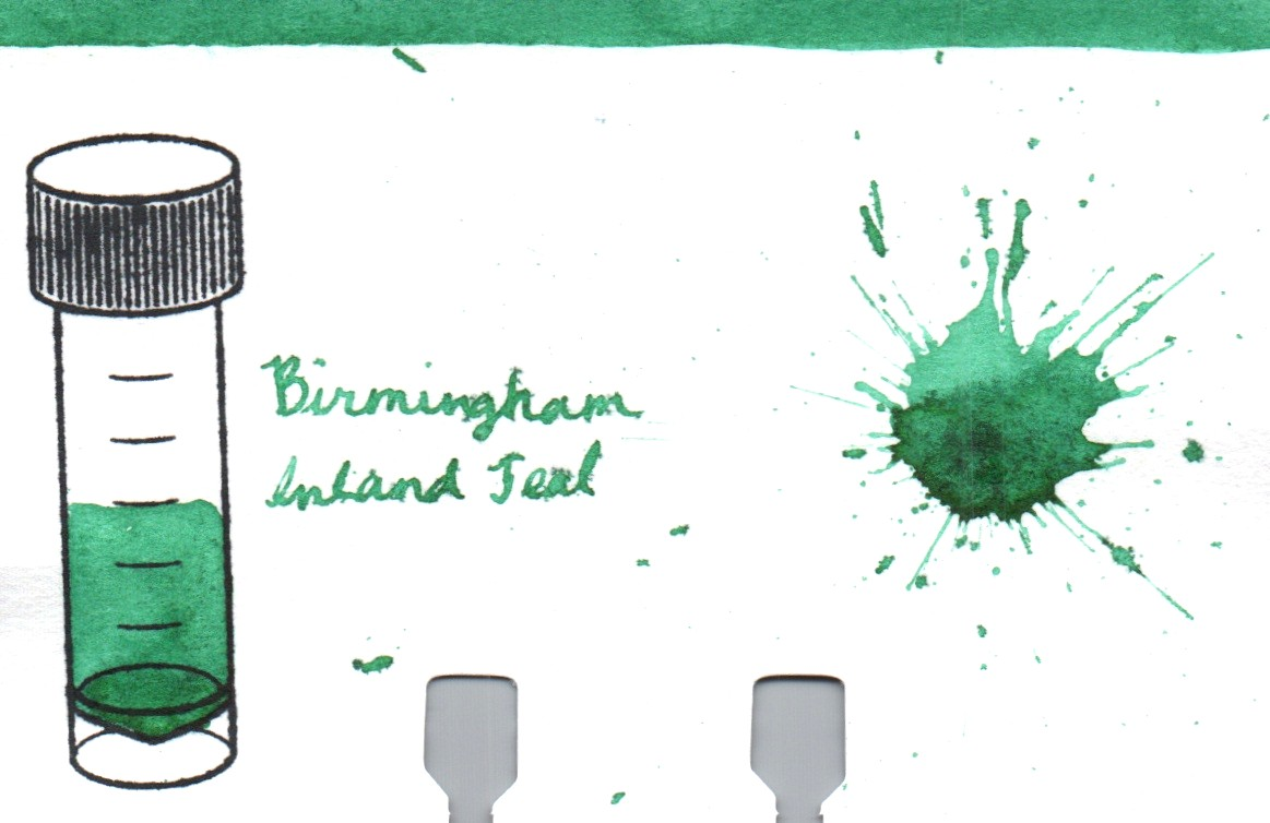 An ink swatch of Birmingham Pen Company – Inland Teal