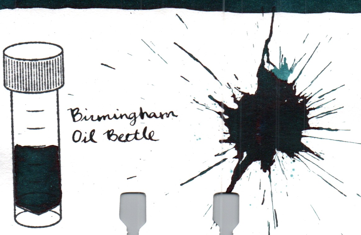 An ink swatch of Birmingham Pen Company – Oil Beetle
