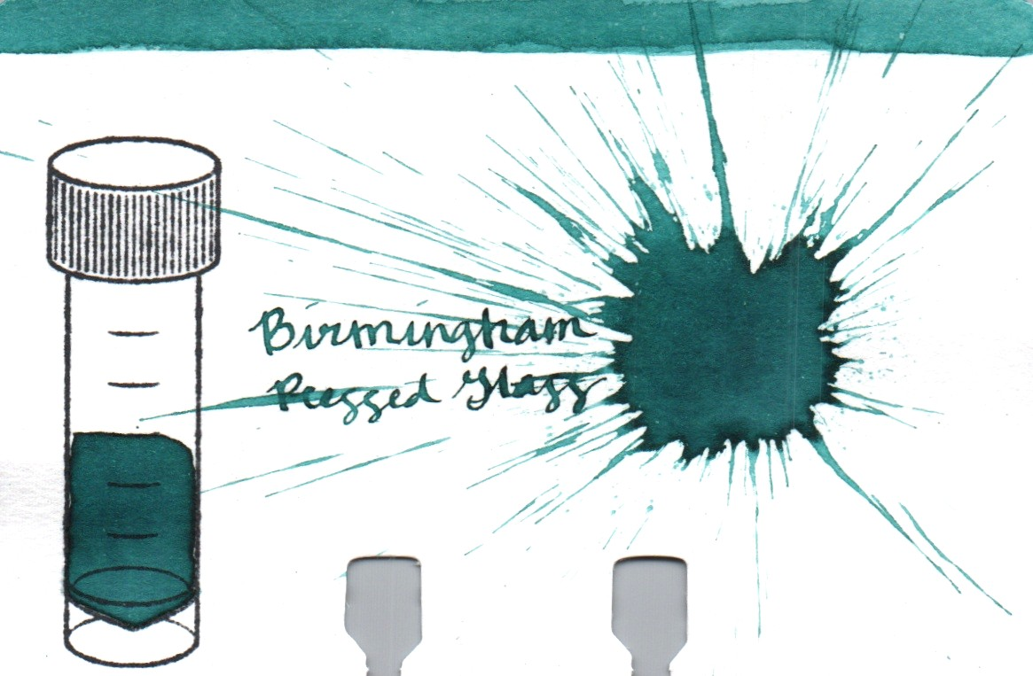 An ink swatch of Birmingham Pen Company – Pressed Glass