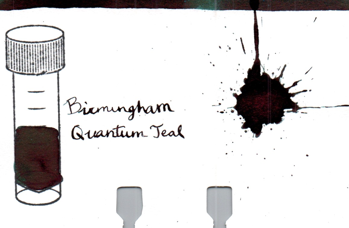 An ink swatch of Birmingham Pen Company – Quantum Teal