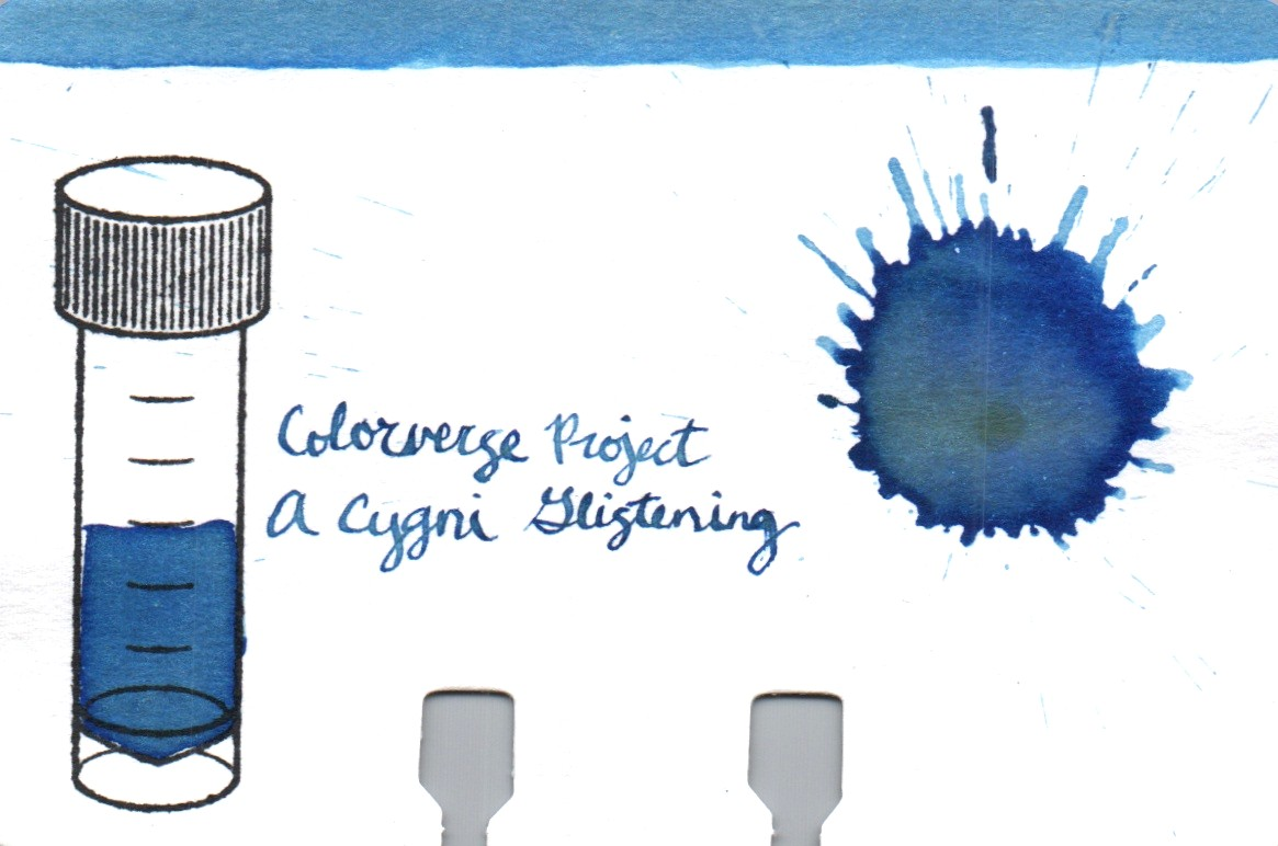 An ink swatch of Colorverse – a Cygni Glistening