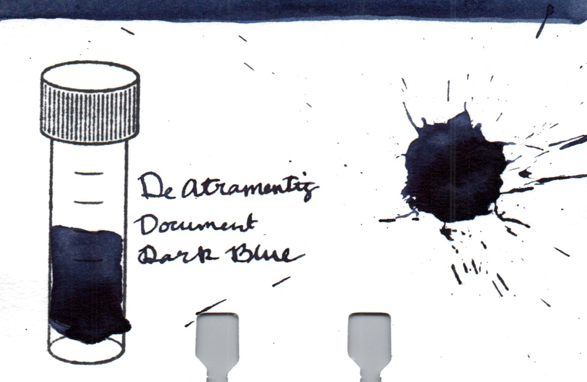 An ink swatch of De Atramentis – Document Dark Blue