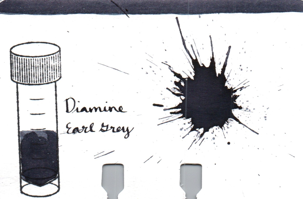 An ink swatch of Diamine – Earl Grey