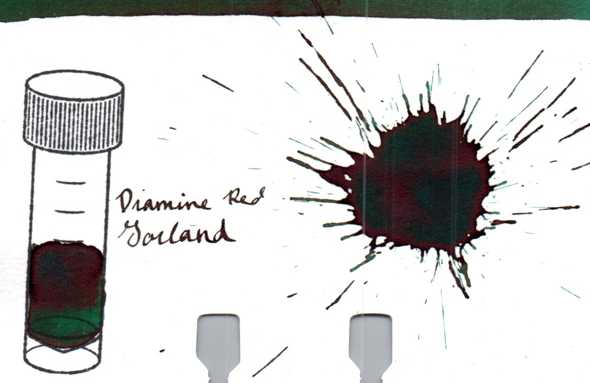 An ink swatch of Diamine – Garland