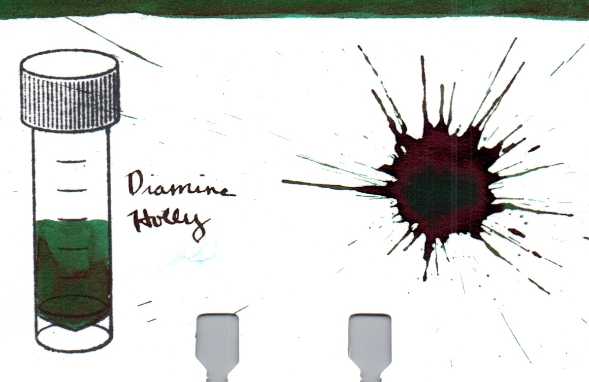 An ink swatch of Diamine – Holly