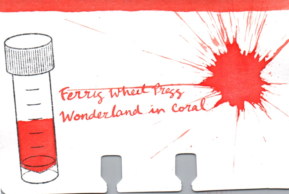 An ink swatch of Ferris Wheel Press – Wonderland in Coral
