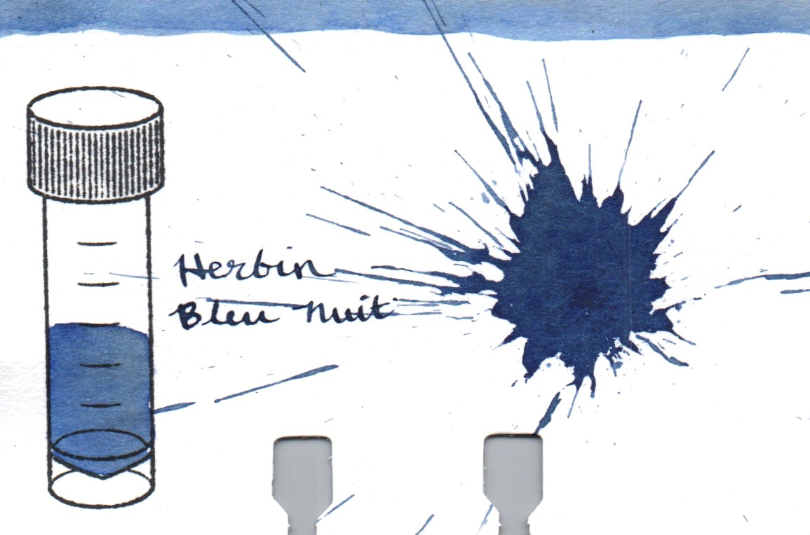 An ink swatch of Herbin – Bleu Nuit