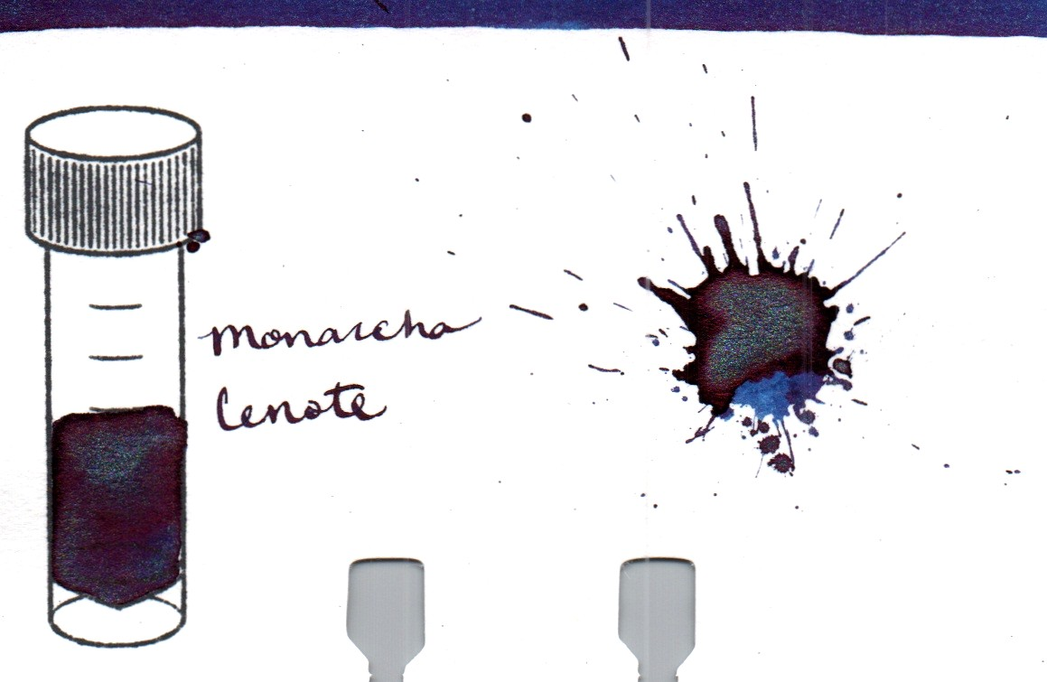 An ink swatch of Monarca – Cenote