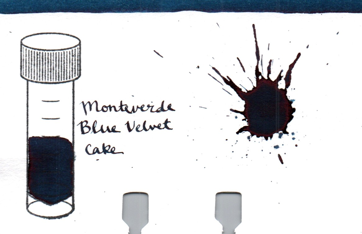 An ink swatch of Monteverde – Blue Velvet Cake