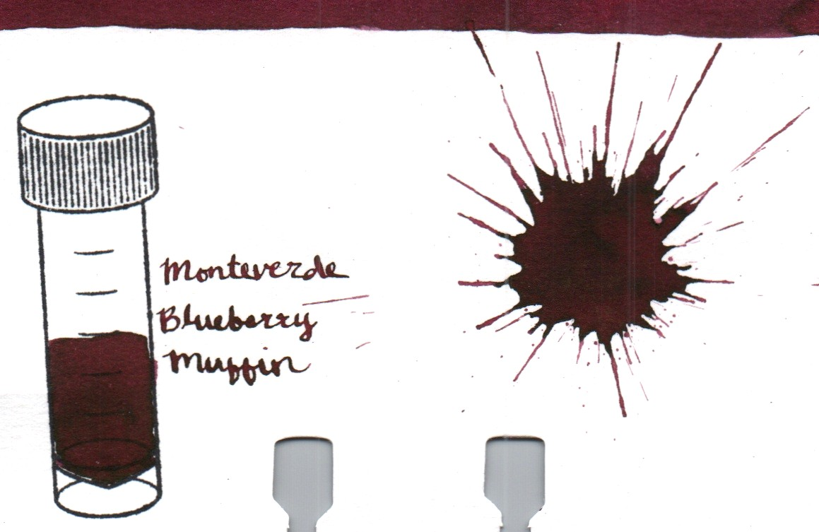 An ink swatch of Monteverde – Blueberry Muffin