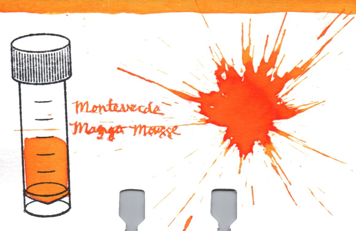 An ink swatch of Monteverde – Mango Mousse