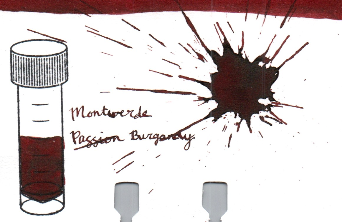 An ink swatch of Monteverde – Passion Burgundy