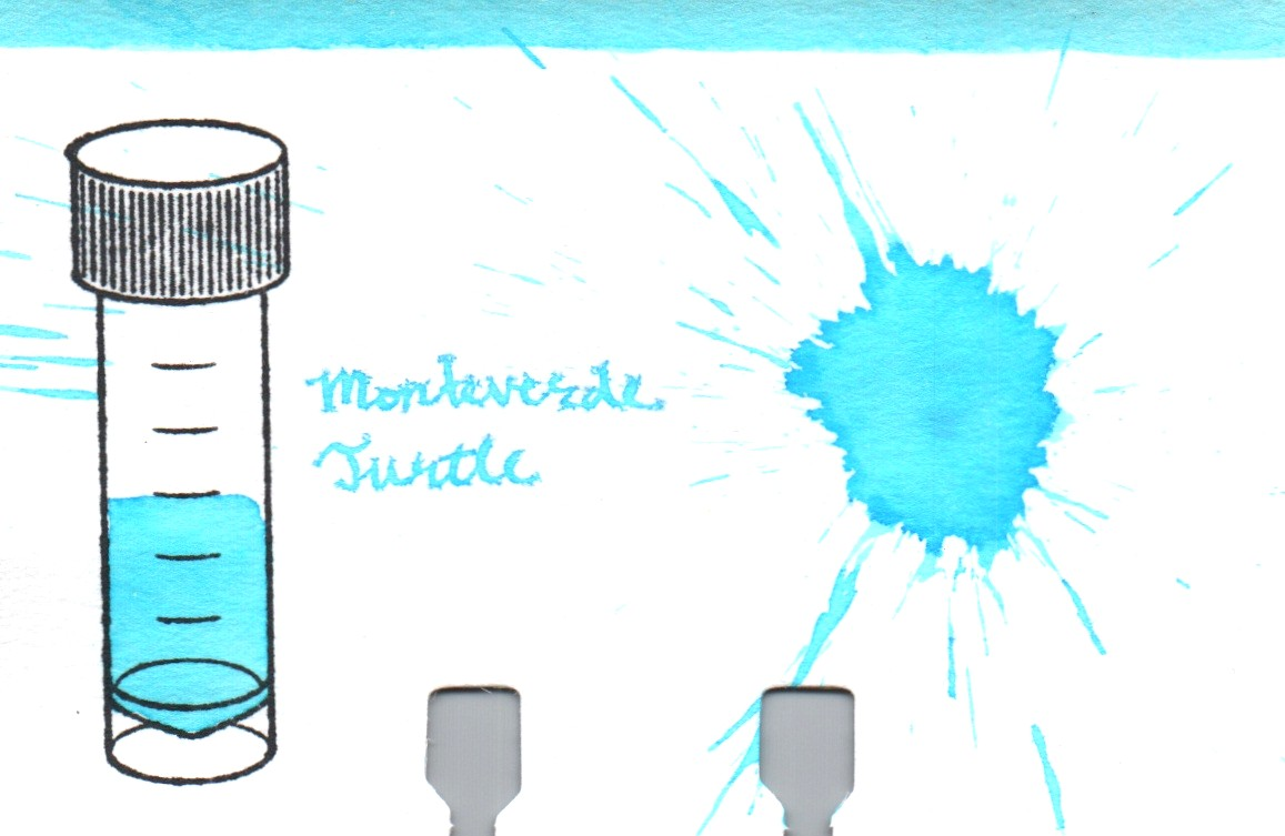 An ink swatch of Monteverde – Turtle