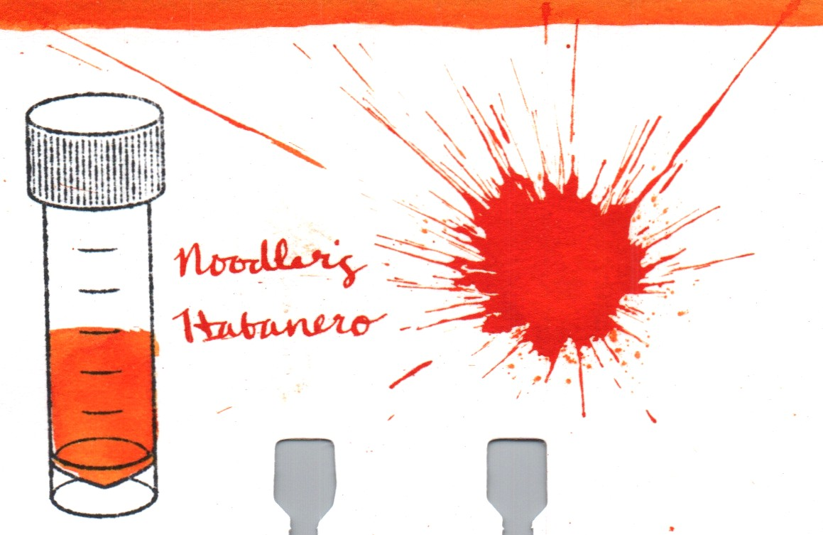An ink swatch of Noodler's – Habanero