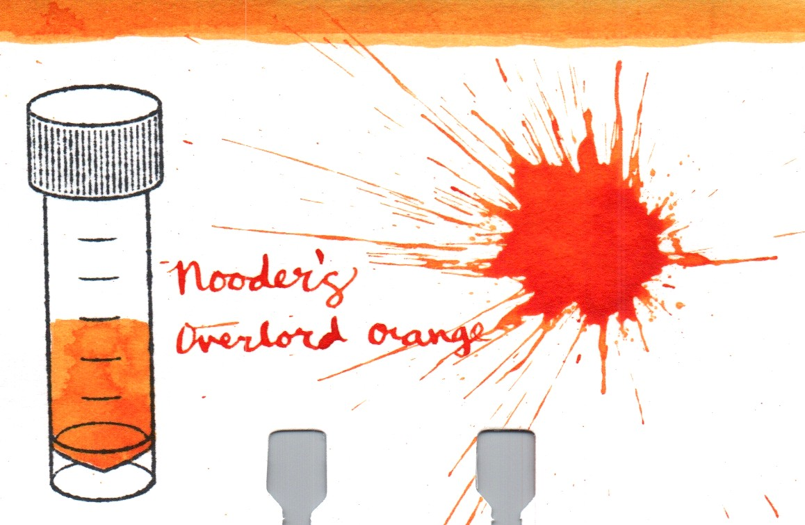 An ink swatch of Noodler's – Overlord Orange