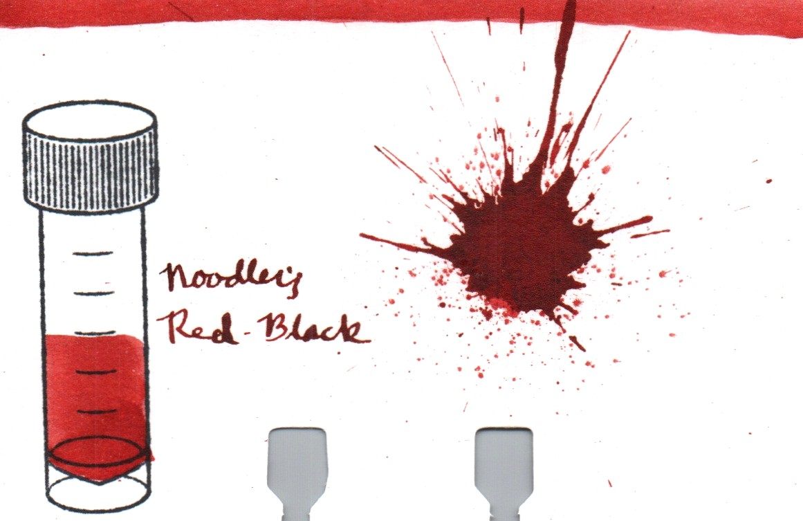 An ink swatch of Noodler's – Red-Black