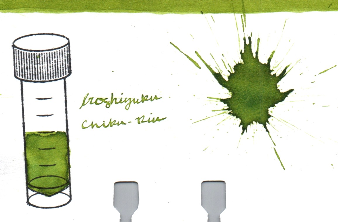 An ink swatch of Pilot Iroshizuku – Chiku-rin