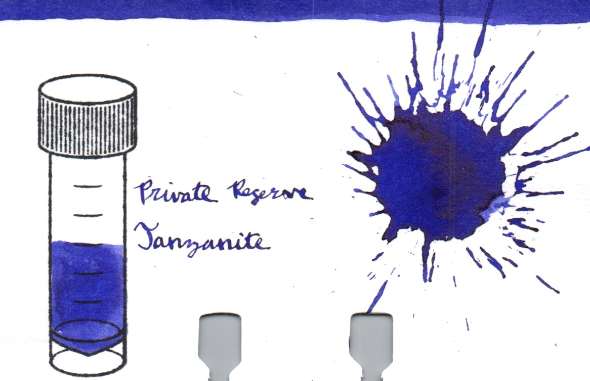 An ink swatch of Private Reserve – Tanzanite