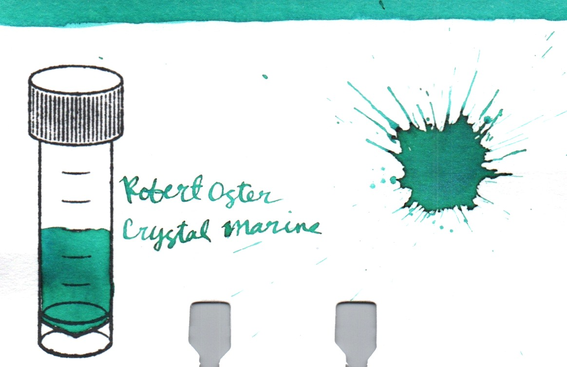 An ink swatch of Robert Oster – Crystal Marine
