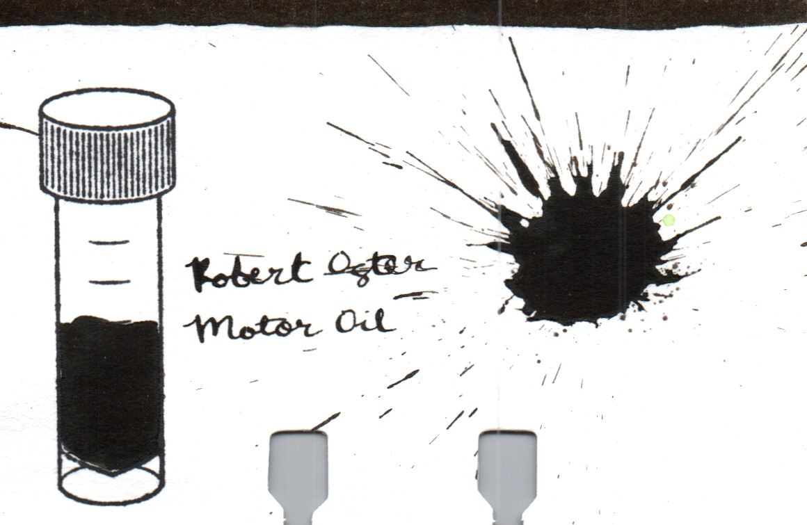 An ink swatch of Robert Oster – Motor Oil