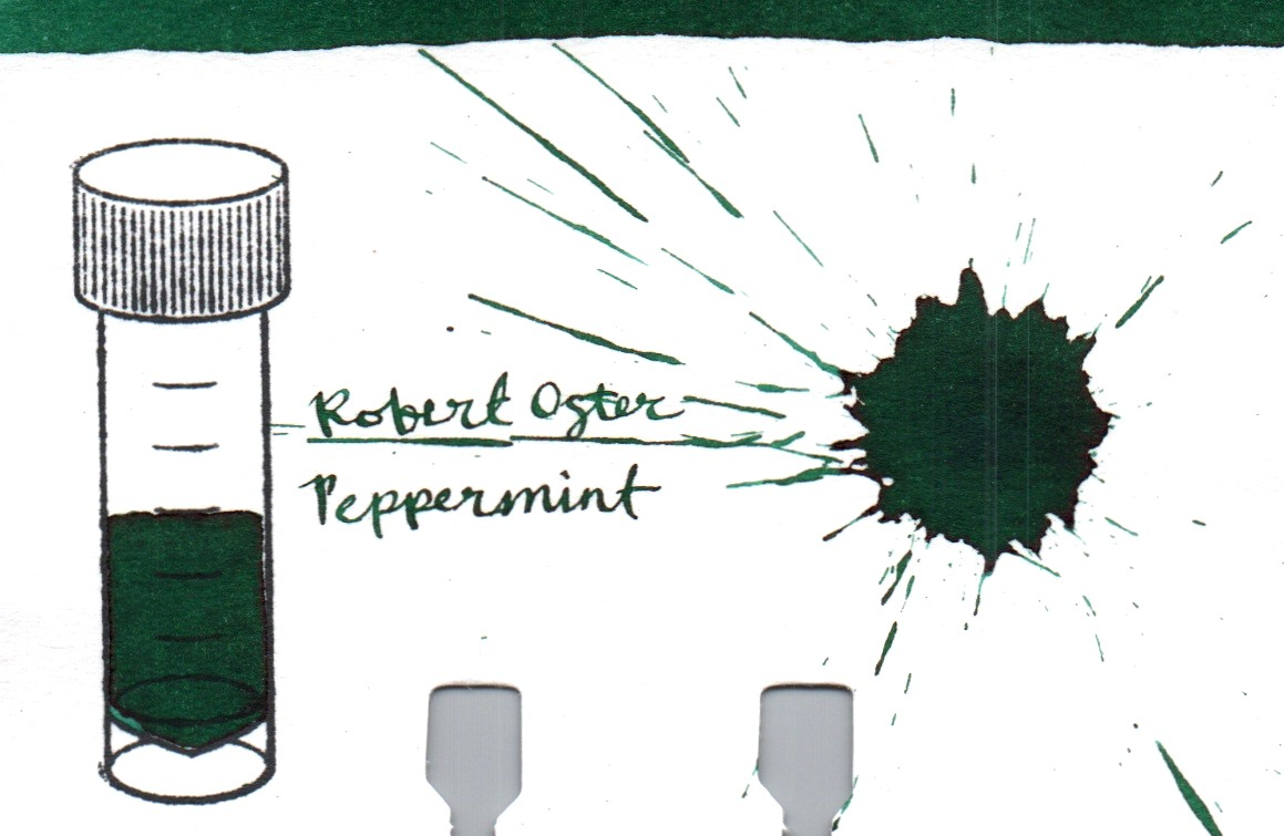 An ink swatch of Robert Oster – Peppermint Candy