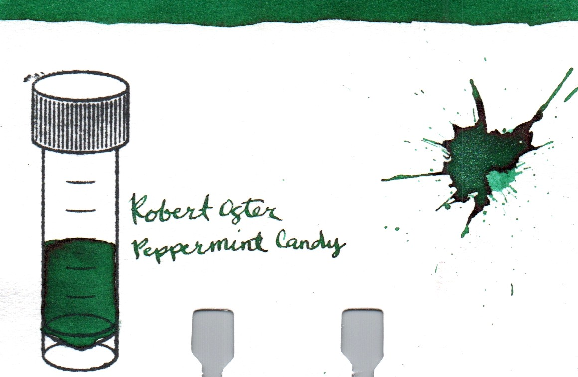 An ink swatch of Robert Oster – Peppermint