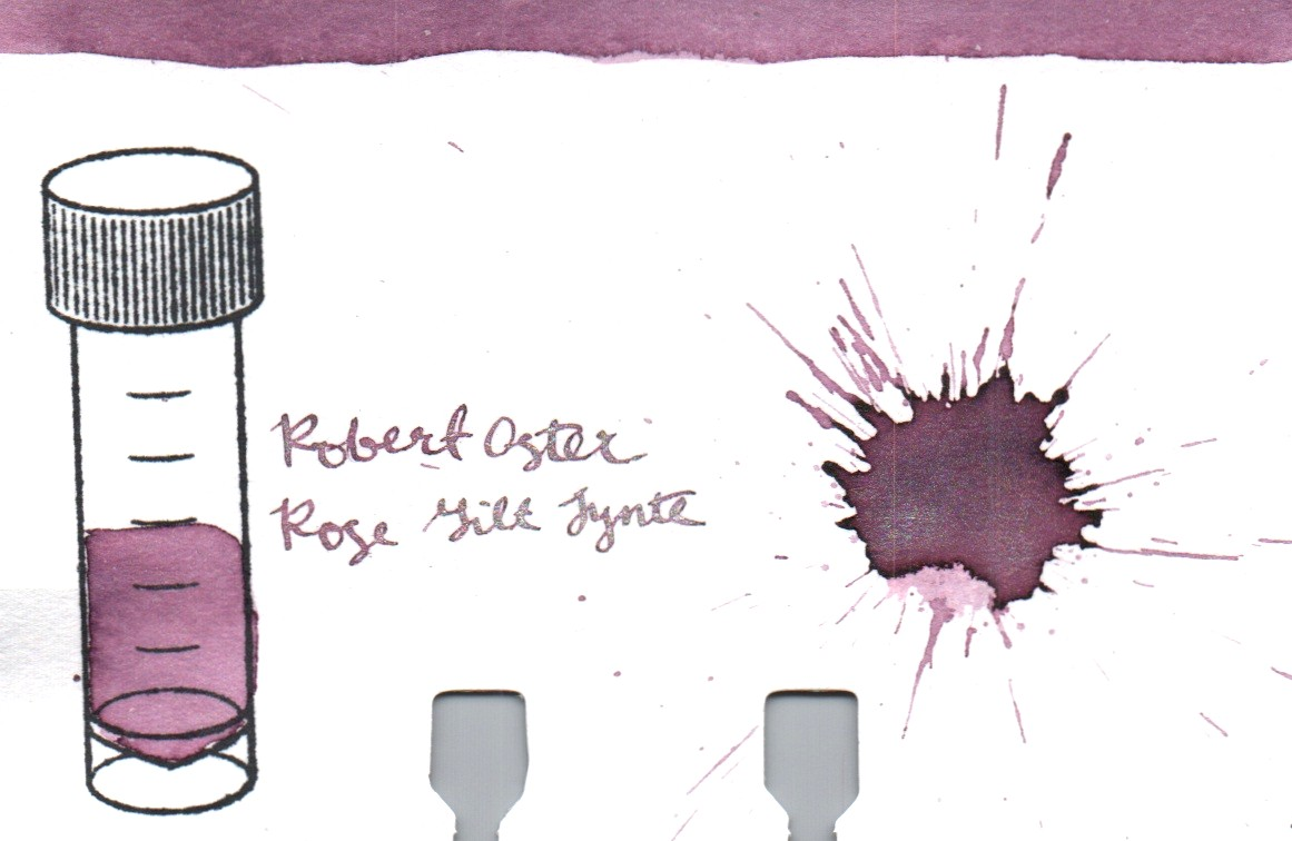 An ink swatch of Robert Oster – Rose Gilt Tynte