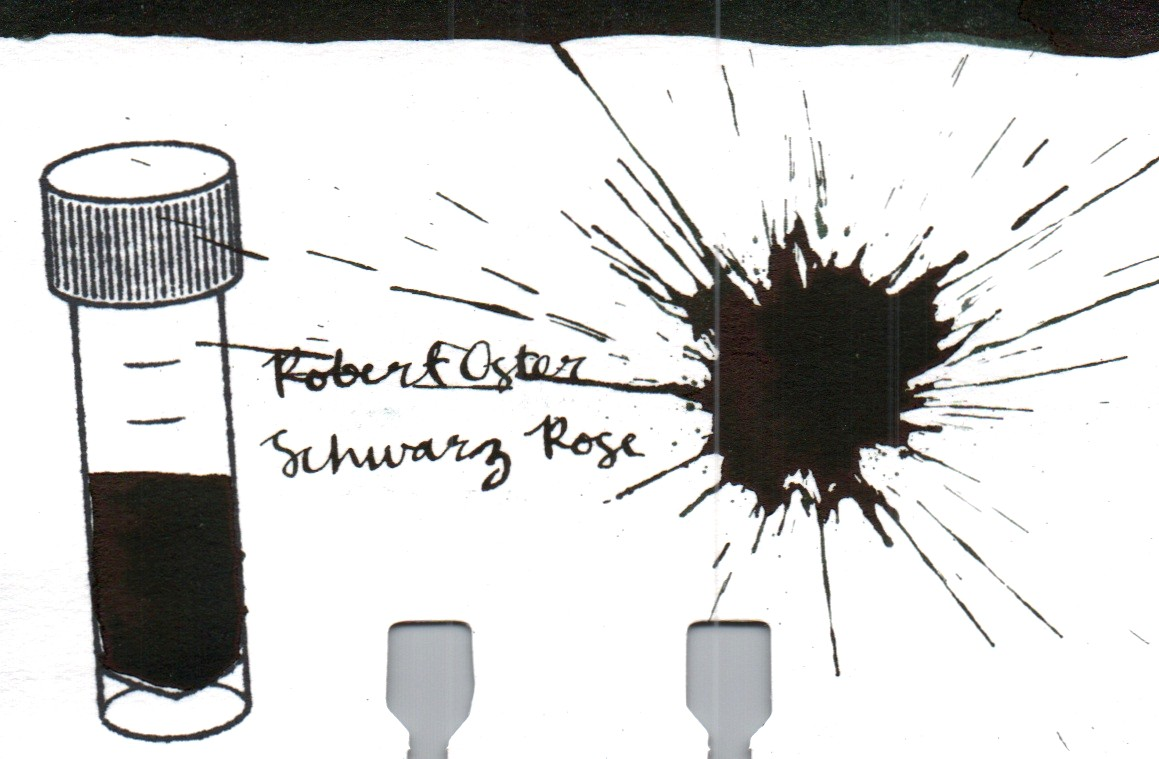 An ink swatch of Robert Oster – Schwarze Rose