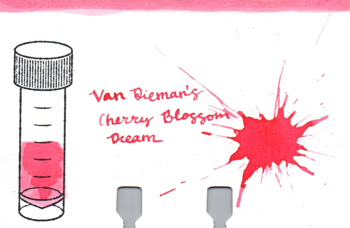 An ink swatch of Van Dieman's – Cherry Blossom Dream