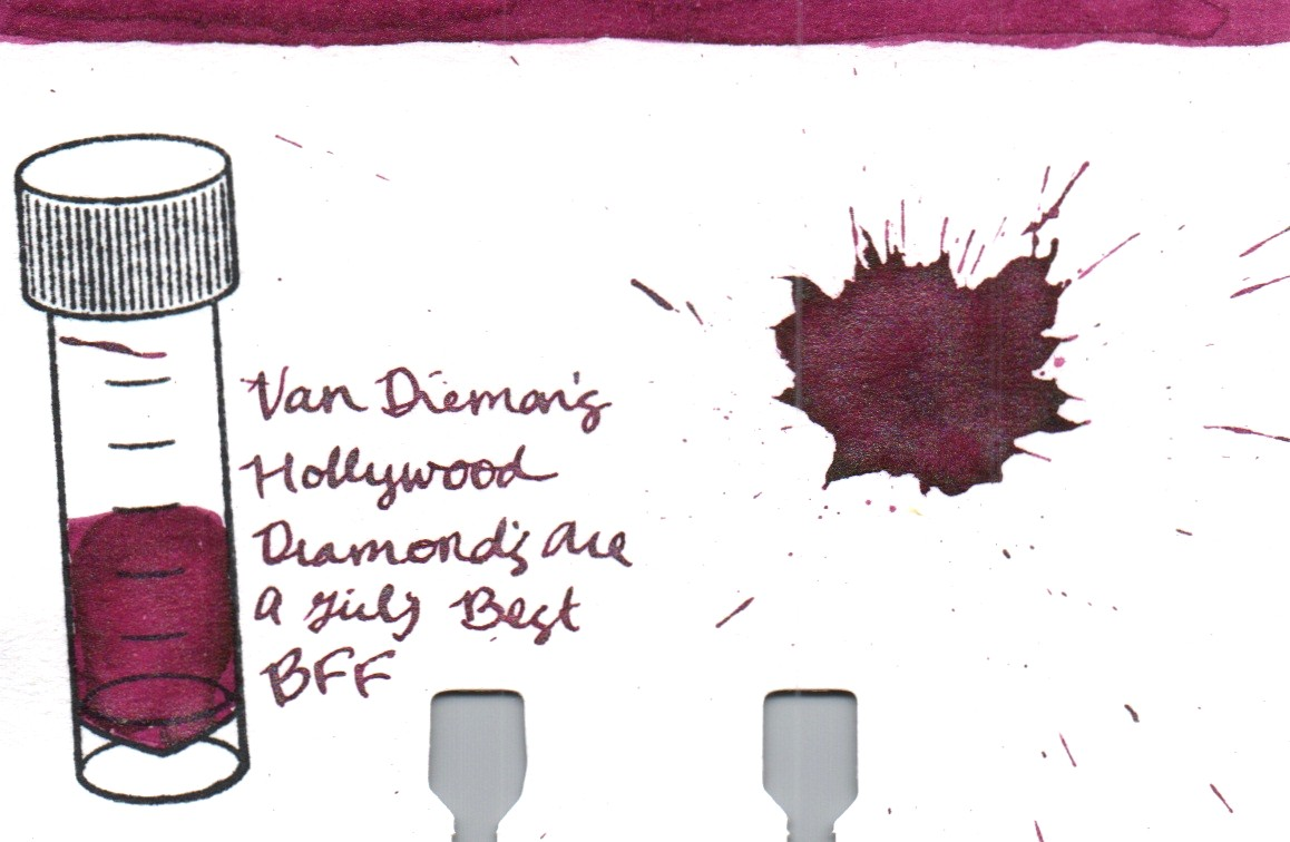 An ink swatch of Van Dieman's – Diamonds are a Girl's Best Friend