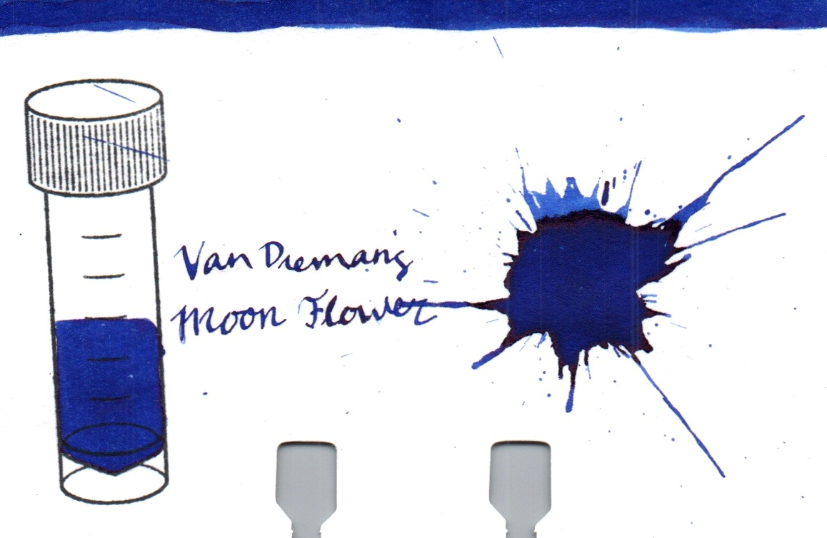 An ink swatch of Van Dieman's – Moon Flower