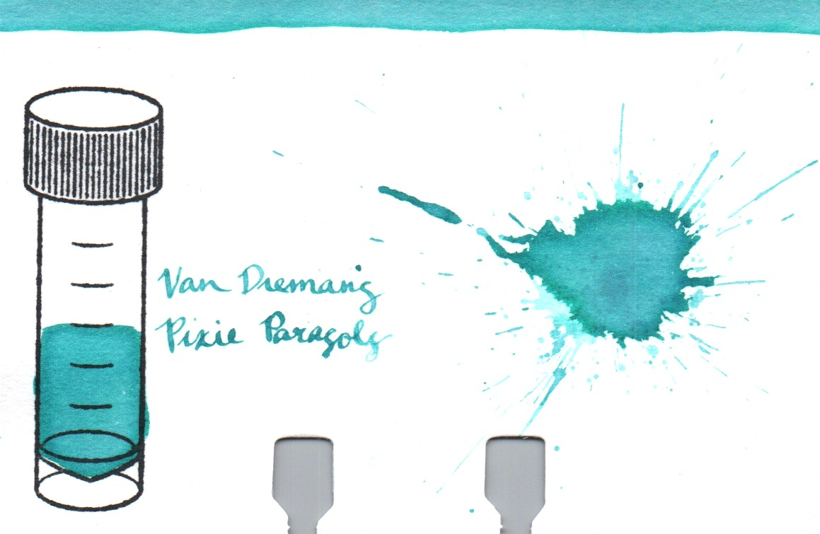 An ink swatch of Van Dieman's – Pixie Parasols