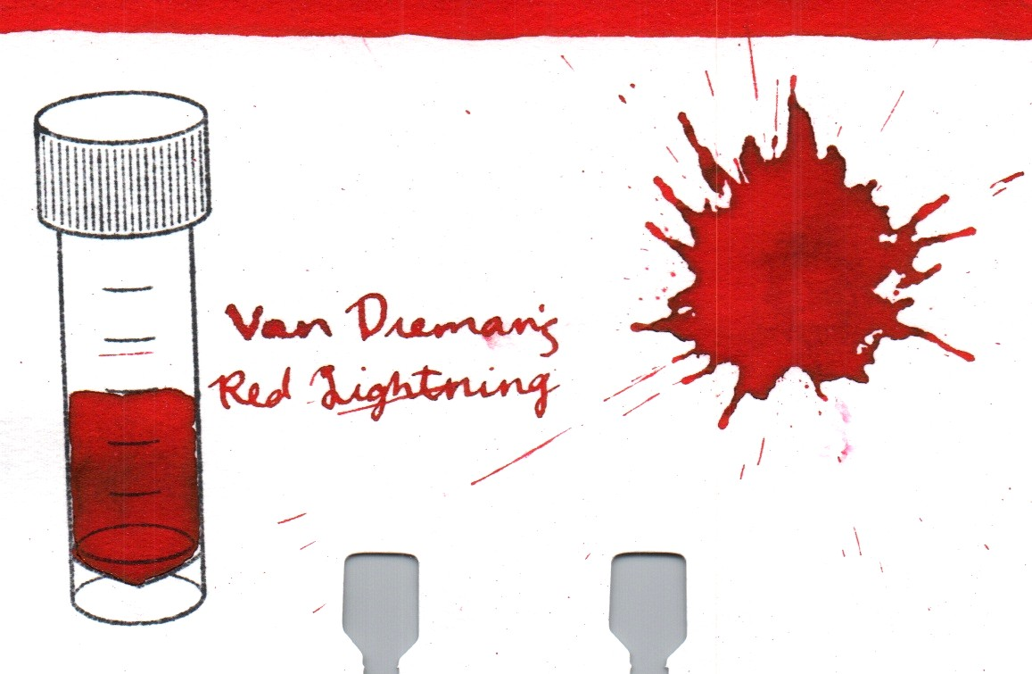 An ink swatch of Van Dieman's – Red Lightning