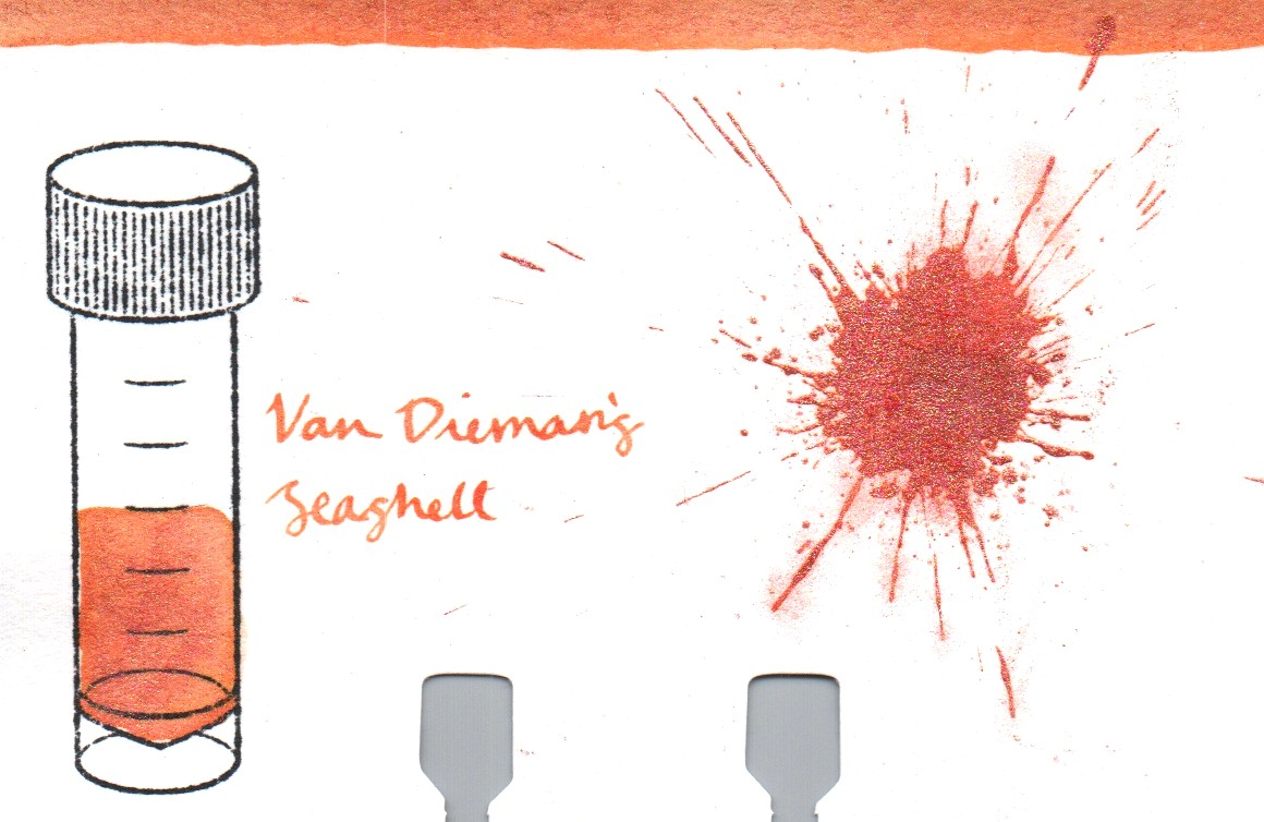An ink swatch of Van Dieman's – Seashell