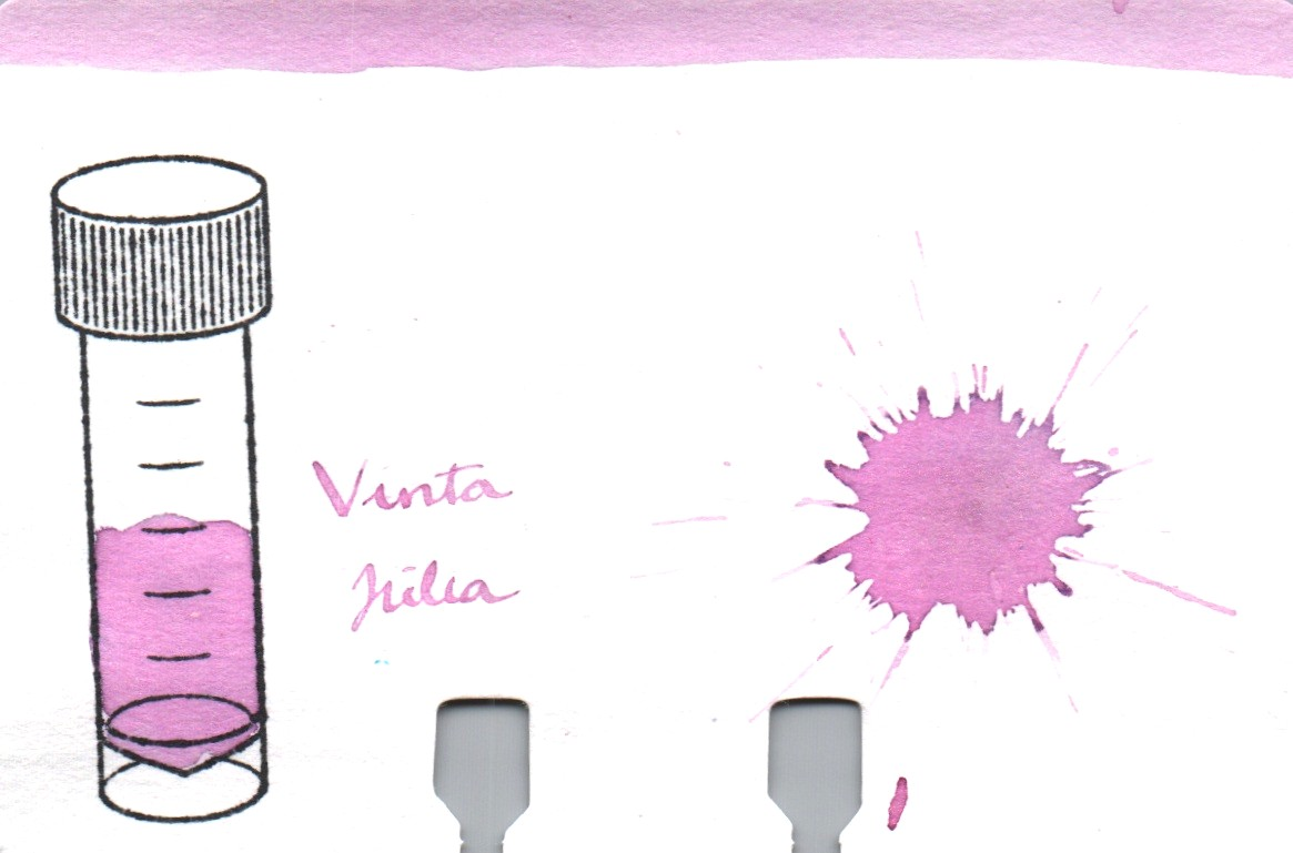An ink swatch of Vinta – Julia